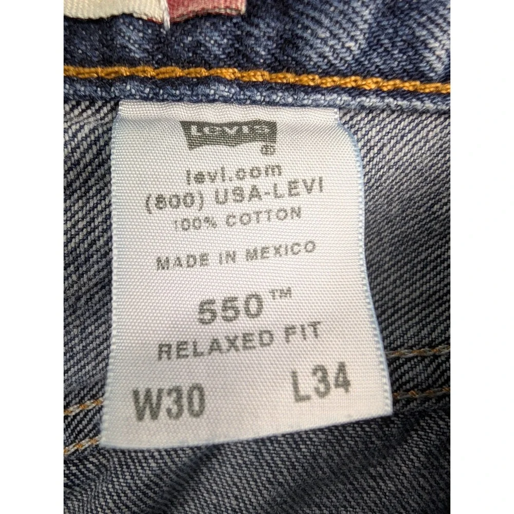 Levis 550 Relaxed Fit Jeans‎ Mens 30x34 Blue Medium Wash Denim